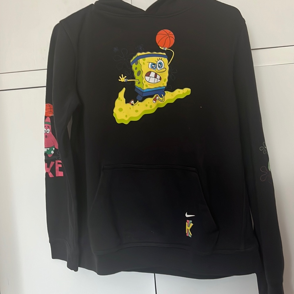 Nike Kyrie X Spongebob SquarePants Dri-Fit Hoodie Black Cq7184 010 Sz Xl